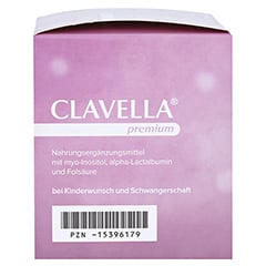 CLAVELLA premium Beutel 60x2.1 Gramm - Linke Seite