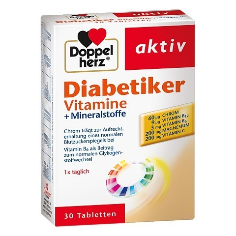 DOPPELHERZ Diabetiker Vitamine Tabletten 30 Stck