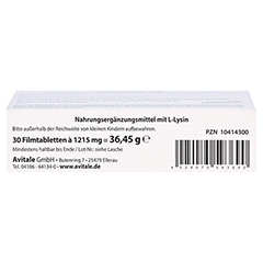 Avitale L-Lysin 750 mg 30 Stück - Linke Seite