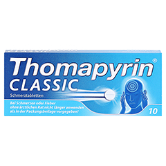 Thomapyrin CLASSIC Schmerztabletten 10 Stück N1 - Vorderseite