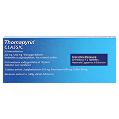 Thomapyrin CLASSIC Schmerztabletten 10 Stück N1 - Rückseite