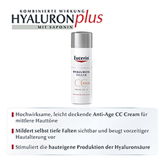 EUCERIN Anti-Age Hyaluron-Filler CC Cream mittel 50 Milliliter - Info 1