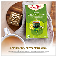YOGI TEA Grntee Matcha Zitrone Bio Filterbeutel 17x1.8 Gramm - Info 1