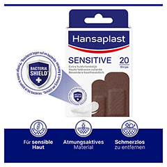 HANSAPLAST Sensitive Pflasterstrips hautton dark 20 Stck - Info 1