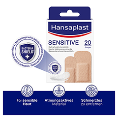 HANSAPLAST Sensitive Pflasterstrips hautton light 20 Stck - Info 1