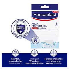 HANSAPLAST Aqua Protect Wundverb.steril 8x10 cm 5 Stck - Info 2