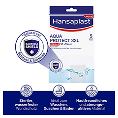 HANSAPLAST Aqua Protect Wundverb.steril 10x15 cm 5 Stck - Info 2