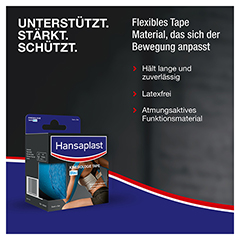 HANSAPLAST Sport Kinesiologie Tape 5 cmx5 m blau 1 Stck - Info 3