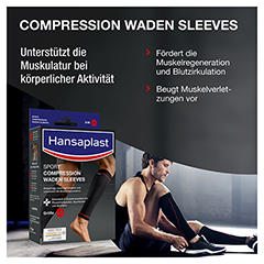 HANSAPLAST Sport Compression Waden-Sleeves Gr.L 2 Stck - Info 3