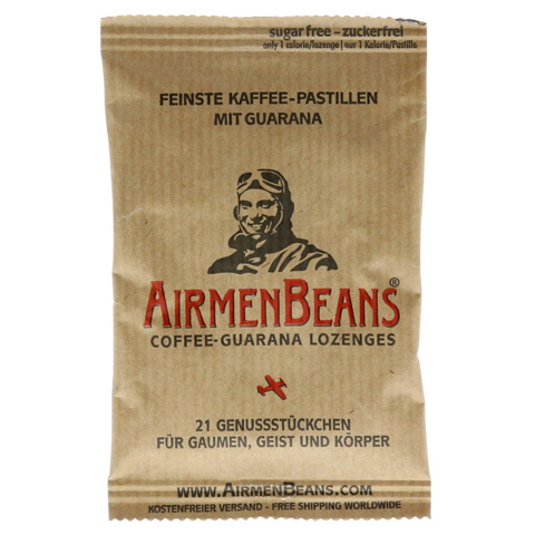 AIRMENBEANS feinste Kaffee Pastillen m.Guarana 21 Stück