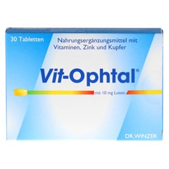 VIT OPHTAL mit 10 mg Lutein Tabletten 30 Stück - Vorderseite