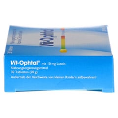 VIT OPHTAL mit 10 mg Lutein Tabletten 30 Stück - Linke Seite