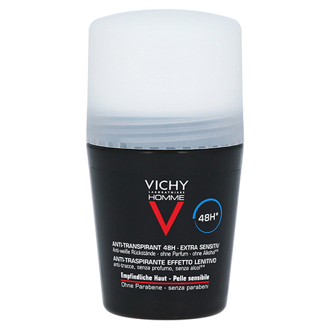 Vichy Homme Anti-Transpirant Roll-On Extra Sensitive 48h 50 Milliliter