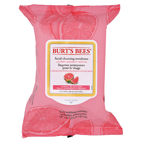 BURT'S BEES Facial Cleansing Towelettes Pink Grapefruit 30 Stck