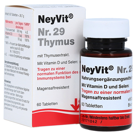 NEYVIT Nr.29 Thymus magensaftresistente Tabletten 60 Stck