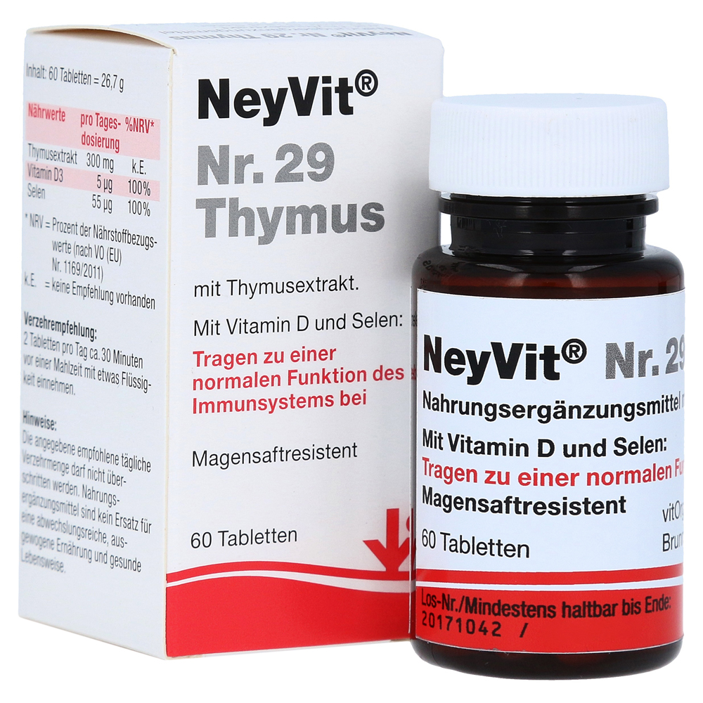 NEYVIT Nr.29 Thymus magensaftresistente Tabletten 60 Stück