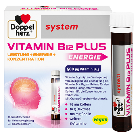 Doppelherz system Vitamin B12 Plus Trinkampullen 10x25 Milliliter