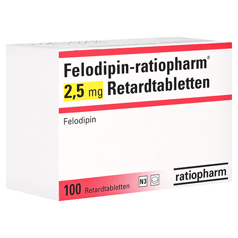 Felodipin-ratiopharm 2,5mg 100 Stck N3