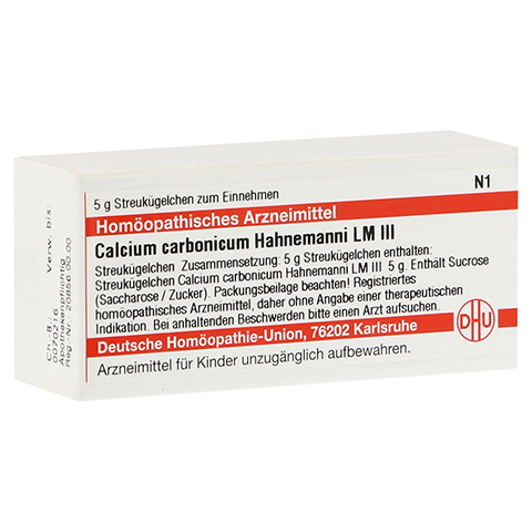 CALCIUM CARBONICUM Hahnemanni LM III Globuli 5 Gramm N1