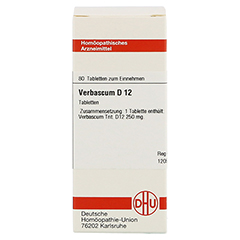 VERBASCUM D 12 Tabletten 80 Stck N1 - Vorderseite