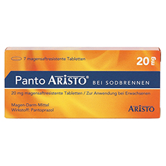 Panto Aristo bei Sodbrennen 20mg 7 Stück - Vorderseite