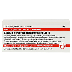 CALCIUM CARBONICUM Hahnemanni LM III Globuli 5 Gramm N1 - Vorderseite