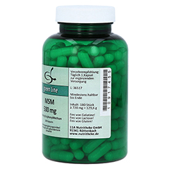 MSM 500 mg Kapseln 180 Stck - Linke Seite