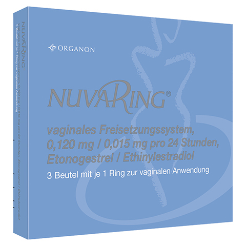 NuvaRing vaginales Freisetzungssyst. 0,12/0,015mg pro 24 Std. 3 Stck N3