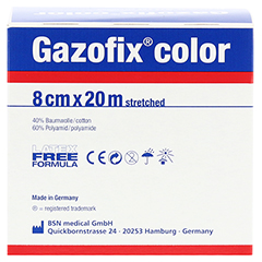 GAZOFIX color Fixierbinde kohsiv 8 cmx20 m blau 1 Stck - Rckseite