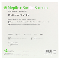 MEPILEX Border Sacrum Schaumverb.23x23 cm steril 10 Stck - Rckseite