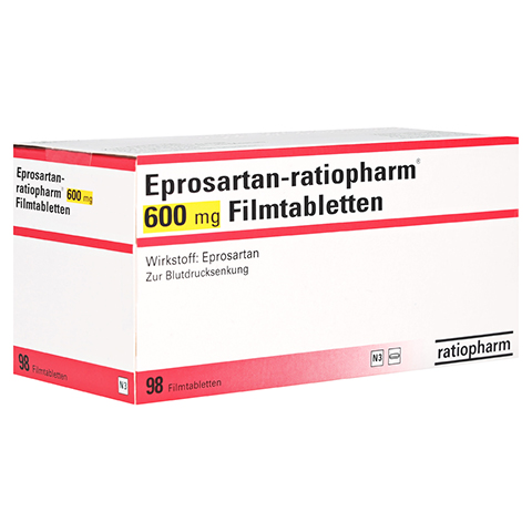 Eprosartan-ratiopharm 600mg 98 Stck N3