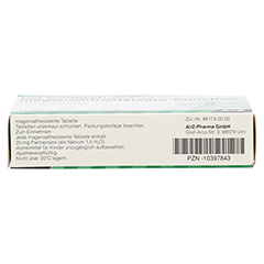 PANTOPRAZOL AbZ bei Sodbrennen 20 mg msr.Tabl. 14 Stck - Unterseite