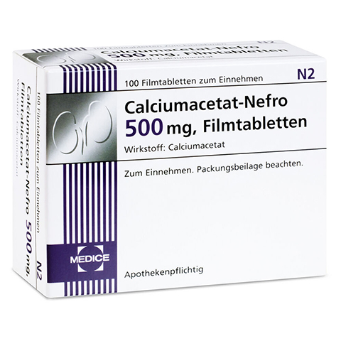 CALCIUMACETAT NEFRO 500 mg Filmtabletten 100 Stck N2