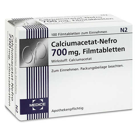 CALCIUMACETAT NEFRO 700 mg Filmtabletten 100 Stck N2