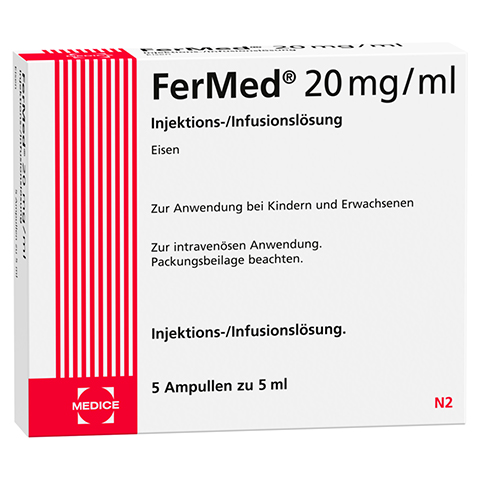 FERMED 20 mg/ml Injektions-/Inf.-Lsg.100mg Amp. 5x5 Milliliter N2
