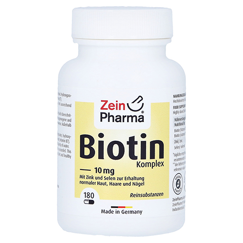 BIOTIN KOMPLEX 10 mg+Zink+Selen hochdosiert Kaps. 180 Stck