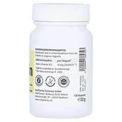 BIOTIN 10 mg Kapseln hochdosiert 120 Stck - Linke Seite