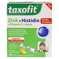 TAXOFIT Zink+Histidin Direkt-Granulat 20 Stck - Vorderseite