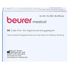 BEURER GL44/GL50 Blutzucker-Teststreifen 100 Stck - Rckseite