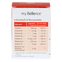 MY BELLENCE Lebenskraft&Nervenstrke Tabletten 30 Stck - Rckseite