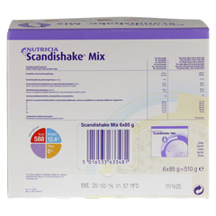 SCANDI Shake Mix Vanille Pulver 6x85 Gramm - Rckseite