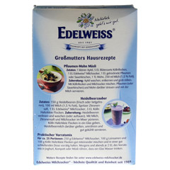 Edelweiss Milchzucker 500 Gramm - Rckseite