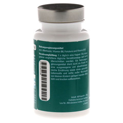 AMINOPLUS Methionin plus Vitamin B Komplex Kapseln 60 Stück - Rückseite