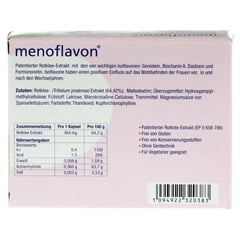 MENOFLAVON 40 mg Kapseln 30 Stück - Rückseite