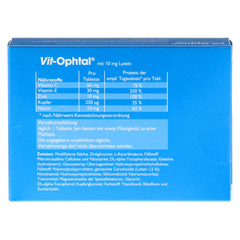 VIT OPHTAL mit 10 mg Lutein Tabletten 30 Stück - Rückseite