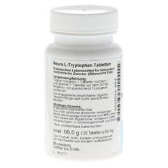NEURO L-Tryptophan Tabletten 120 Stück - Rückseite