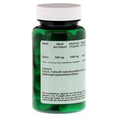 GLYCIN 500 mg Kapseln 60 Stück - Rückseite