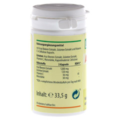 ACAI 1200 mg/Tg Plus Vitamin C Kapseln 60 Stck - Rckseite