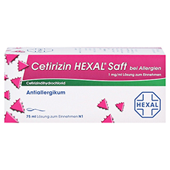 Cetirizin HEXAL bei Allergien 1mg/ml 75 Milliliter N1 - Vorderseite