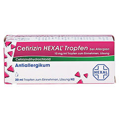 Cetirizin HEXAL bei Allergien 10mg/ml 20 Milliliter N2 - Vorderseite